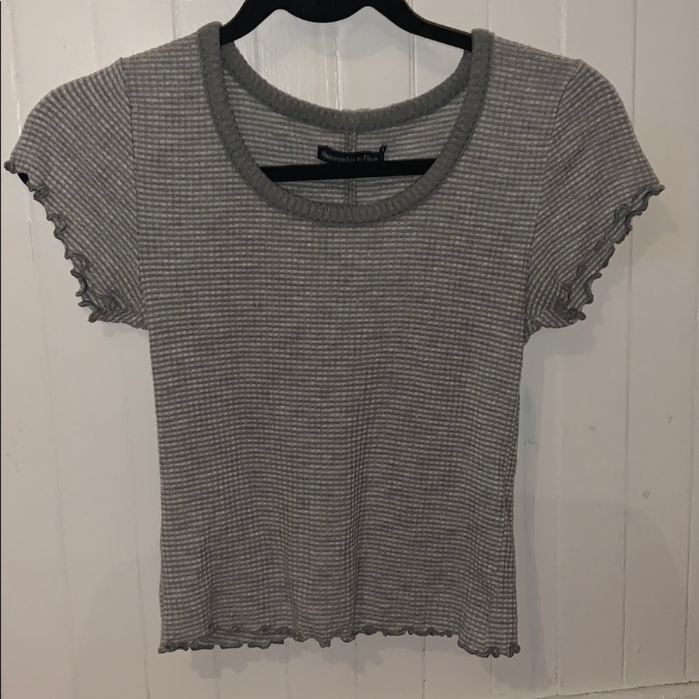 Gray Crop Top